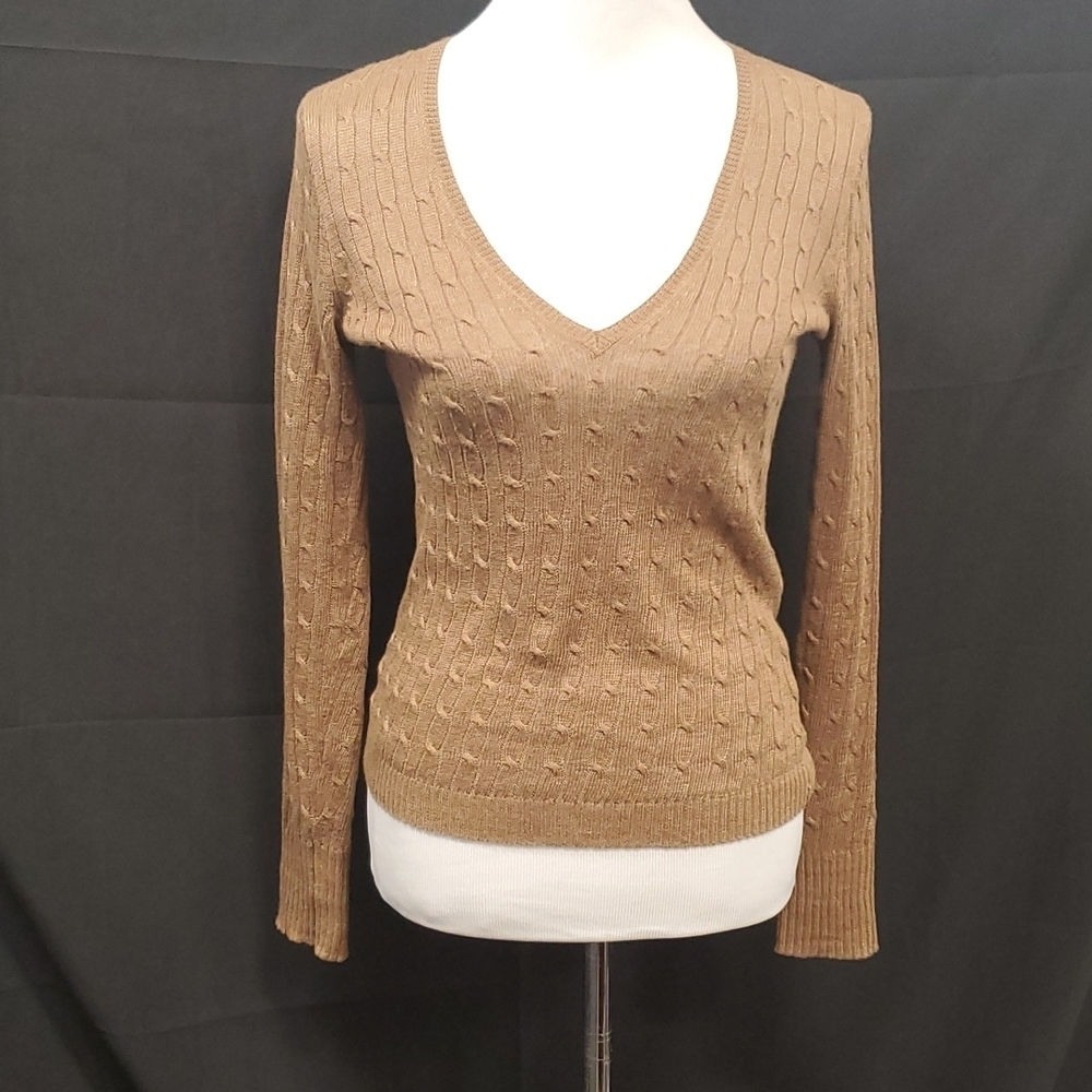 J.Crew Linen Cabled Sweater  SZ XS